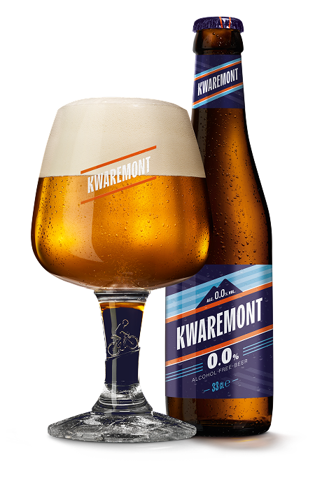 Kwaremont 0.0 alcoholvrij bierfles en glas